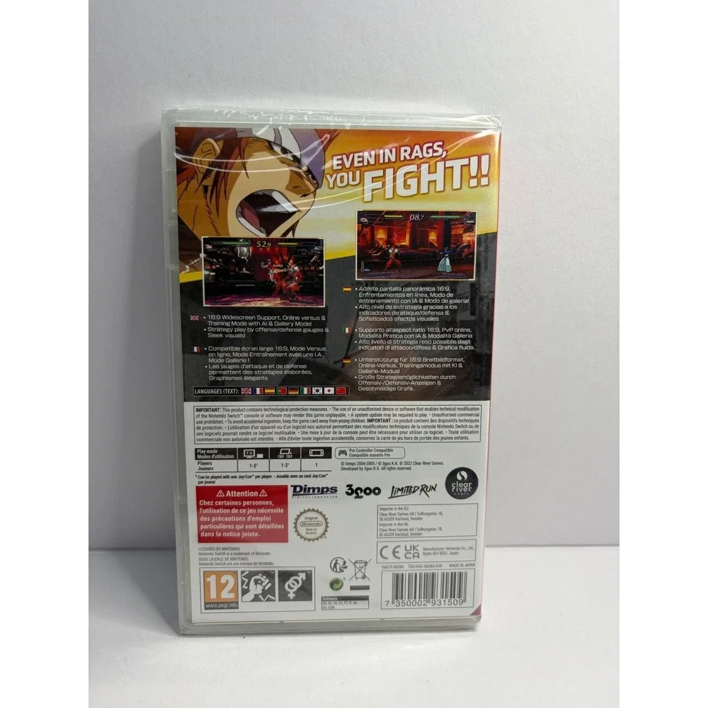 The Rumble Fish 2 Nintendo Switch Physical Edition New Sealed Fighting Game PEGI